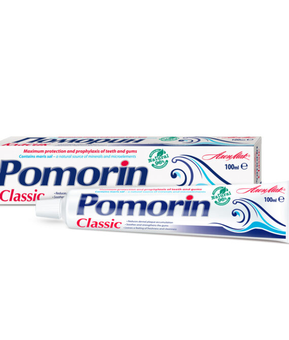 Pomorin Classic – Паста за зъби с морски соли 100 мл | За свеж дъх, силни венци и чисти зъби