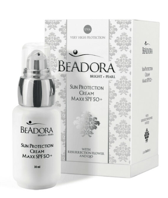 BeAdora Bright Pearl Слънцезащитен крем за лице MAXX SPF 50+ 30 мл – Интелигентна клетъчна защита и лукс в едно докосване