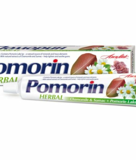 Pomorin Herbal – Билкова паста за зъби с лайка и смрадлика, с поморийска луга 100 мл | Успокоява и защитава венците