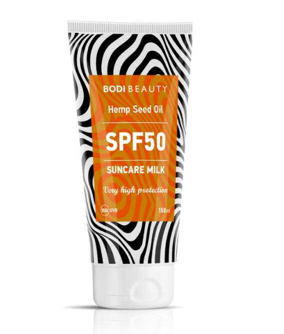 Bodi Beauty Биле PH Слънцезащитно мляко SPF 50 с масло от канабис – Висока защита, хидратация и регенерация за кожата | 150мл