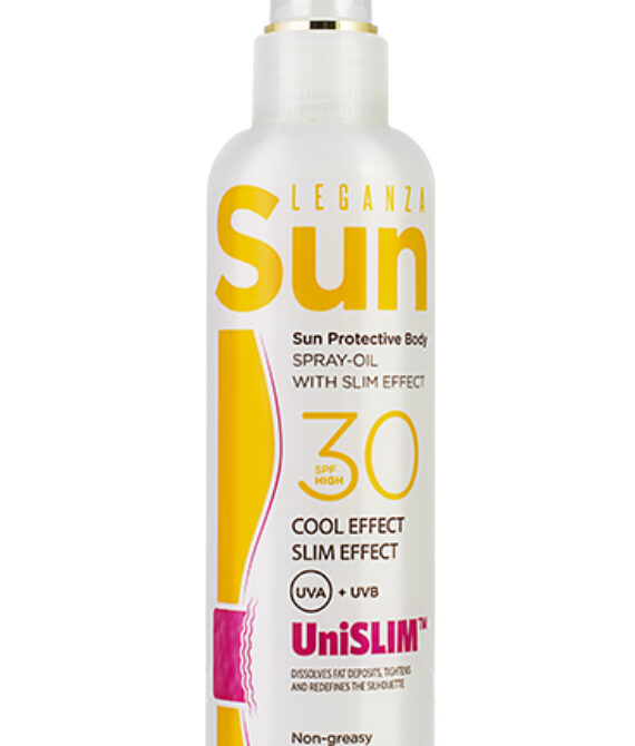 LEGANZA SUN Слънцезащитен спрей-олио за тяло SPF 30 с охлаждащ и отслабващ ефект – 200 мл