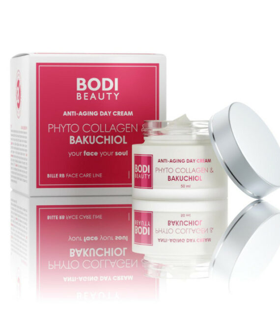 Bille RB Anti-Aging дневен крем с фито колаген и бакучиол – За всички типове кожа, 50 мл