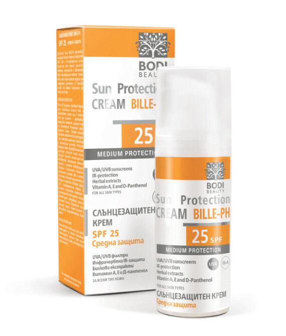 Bodi Beauty Биле PH Слънцезащитен крем SPF 25 – Дневна защита с Venuceane™, лайка и кайсиево масло | 50 мл