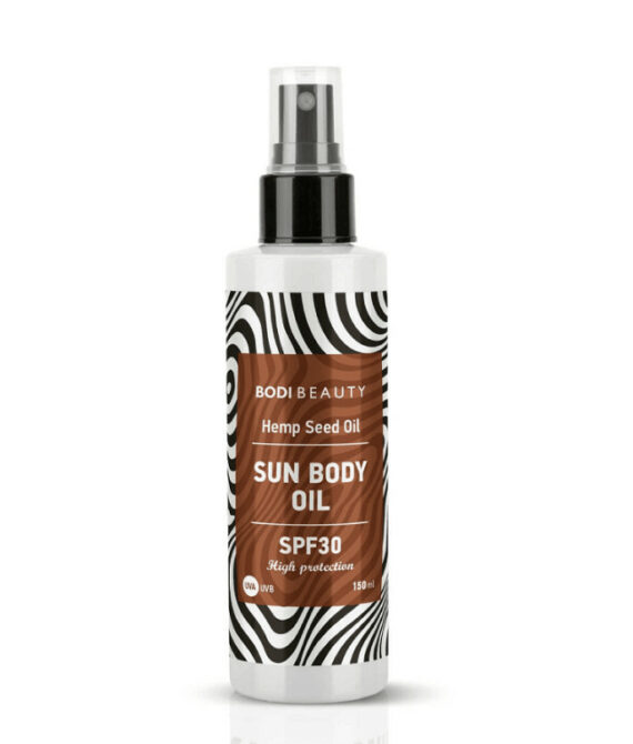 Bodi Beauty Биле PH Слънцезащитно олио SPF 30 с масло от канабис | Средна защита | 150 мл