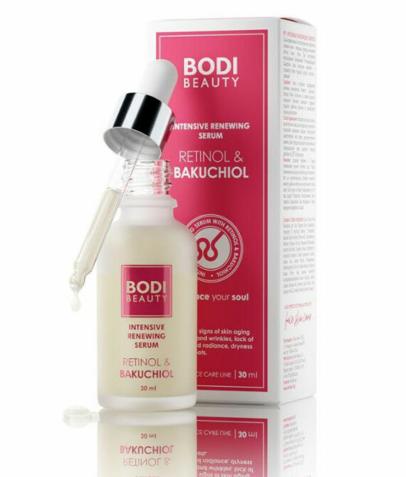 Bodi Beauty Интензивно регенериращ серум с ретинол и бакучиол Bille RB – Подмладяваща формула с фито колаген и хиалуронова киселина – 30 мл