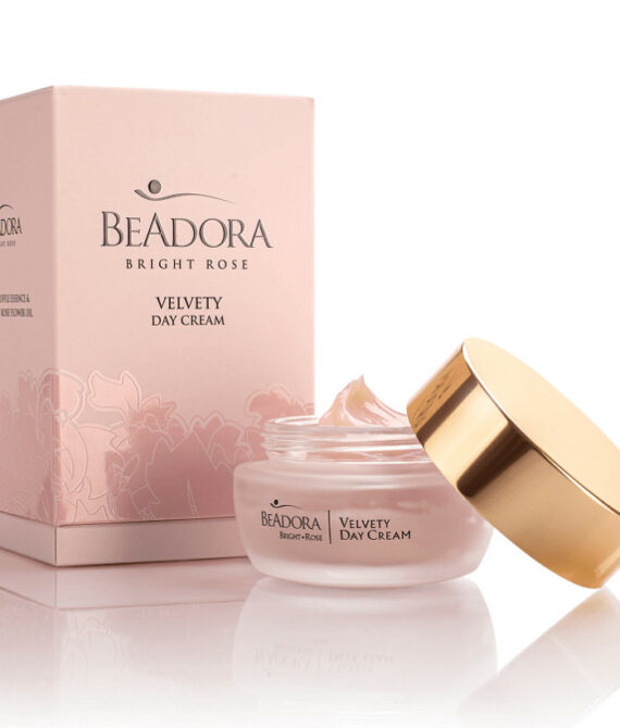 BeAdora Bright Rose Кадифен Дневен Крем 50мл | 24-Часово Овлажняване | С Розово Масло & Бял Трюфел | За Сияйна и Кадифена Кожа