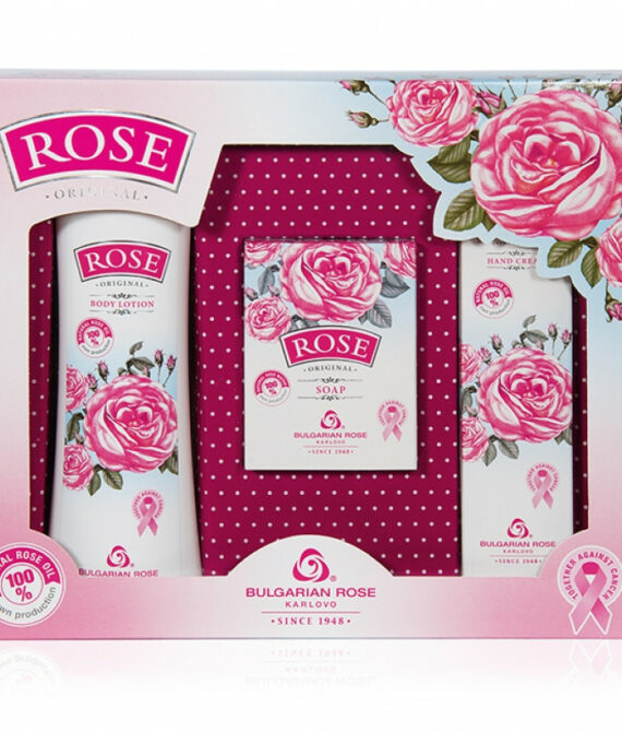 Подаръчен комплект Rose с 3 козметични продукта за тяло – Българска Роза Карлово