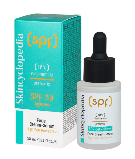 Skincyclopedia SPF 30 – Крем-серум за лице против несъвършенства с 10% ниацинамид, пребиотик и матиращ комплекс – 30 мл