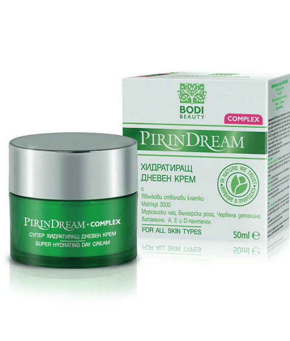 Bodi Beauty Pirin Dream Complex Супер хидратиращ дневен крем 50 мл | Интензивна хидратация и защита с PhytoCellTec™, Matrixyl 3000 и българска роза