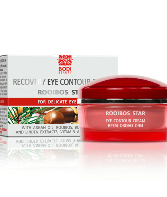 Bodi Beauty Rooibos Star Възстановяващ Крем за Очи | 40 мл | Арганово Масло + Ройбос + Българска Роза | Анти-Ейдж | За Фини Линии, Тъмни Кръги и Отеци | За Зряла и Чувствителна Кожа