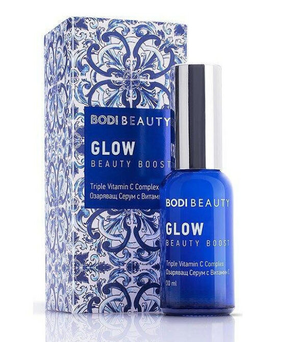 Bodi Beauty Beauty Boost Озаряващ Серум с Витамин С 30мл | 3 Стабилни Форми Витамин С | За Сияние + Равен Тен | Антиоксидантна Защита