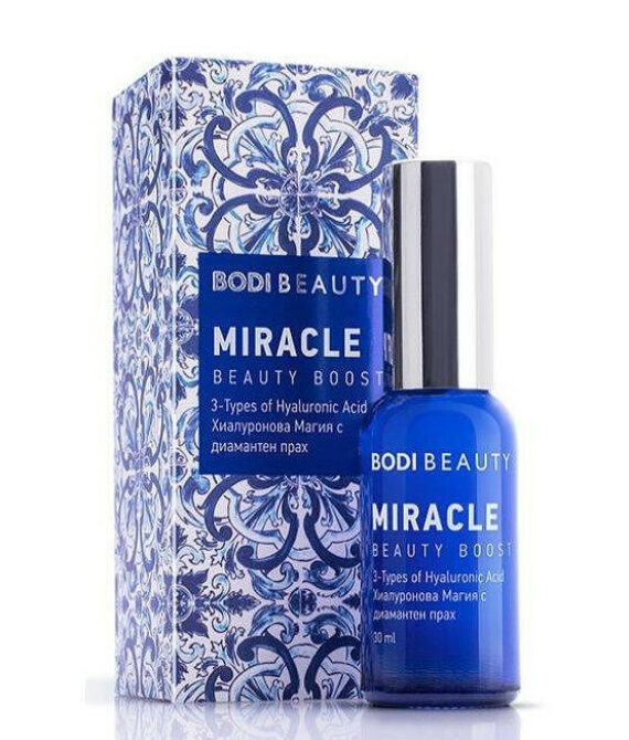 Bodi Beauty Beauty Boost Miracle Серум Хиалуронова Магия 30мл | 3-Видова Хиалуронова Киселина | Интензивна Хидратация & Анти-Бръчки | За Всички Типове Кожа | С Витамин В5 & Алое Вера