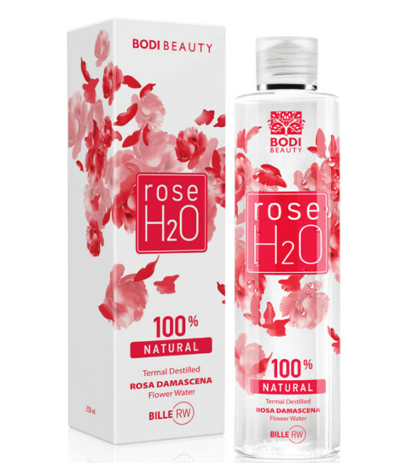 Bodi Beauty Биле RW Натурална розова вода 250мл | 100% Органична | За лице, коса и тяло | Тонизираща и противовъзпалителна | От Розовата долина