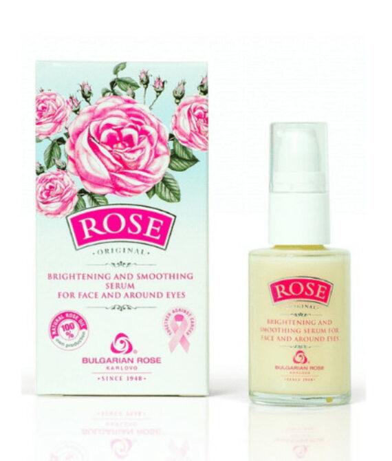 Озаряващ и изглаждащ серум за лице и околоочен контур Rose Original Българска Роза Карлово 30 мл