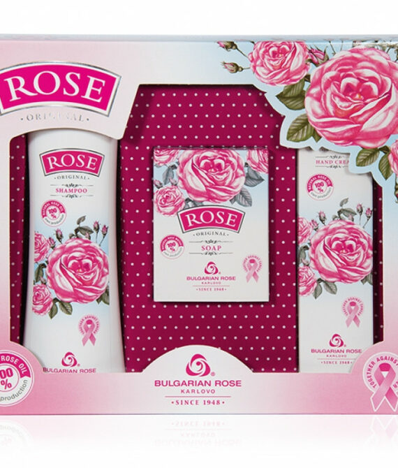 Подаръчен комплект Rose с 3 продукта за коса и тяло – Българска Роза Карлово