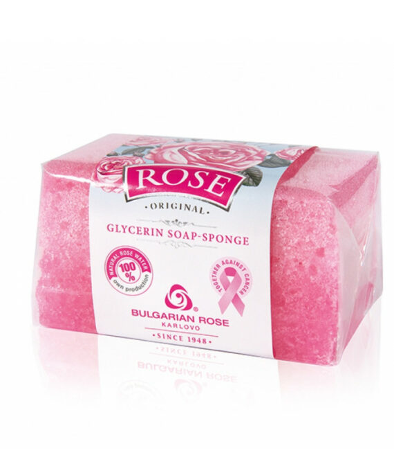 Глицеринов сапун-гъба с розова вода – Rose Original, Българска Роза Карлово, 70 г