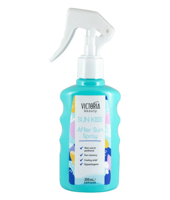 Victoria Beauty Sun Kiss Спрей за лице и тяло за след слънце с алое вера, пантенол и ментол | 200 мл