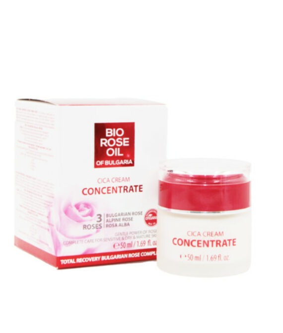 CICA крем концентрат BIO ROSE OIL OF BULGARIA 50мл | Възстановяващ + Успокояващ за чувствителна кожа