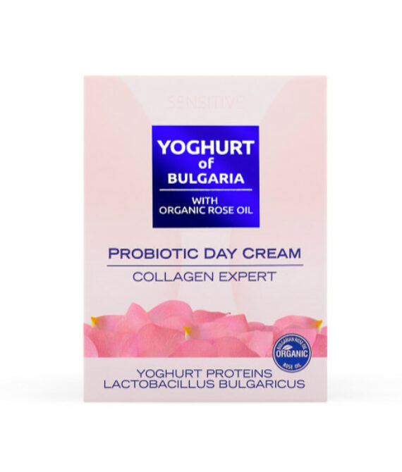 Дневен крем за лице с пробиотик и колаген експерт YOGHURT OF BULGARIA 50 ml – хидратация, UV защита и изглаждане