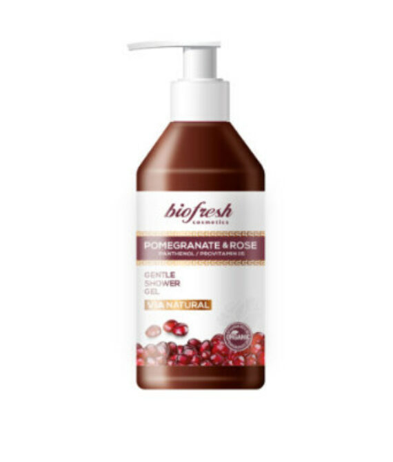 Нежен душ гел VIA NATURAL Pomegranate & Rose 250 мл