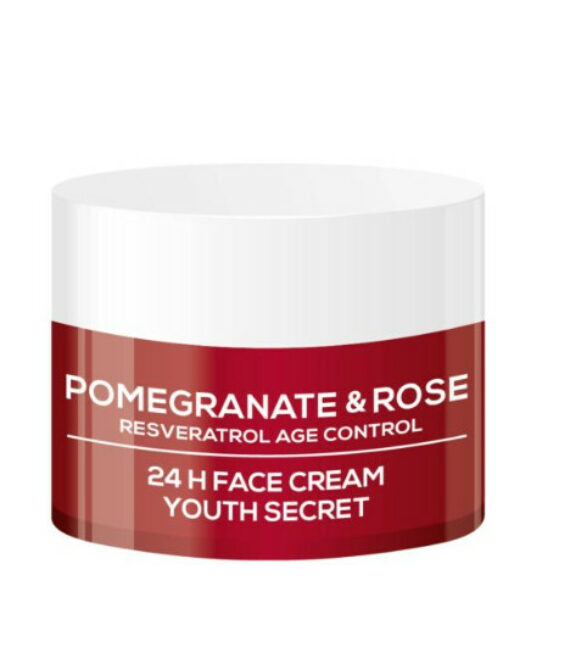 24-часов обновяващ крем за лице VIA NATURAL POMEGRANATE AND ROSE 100мл