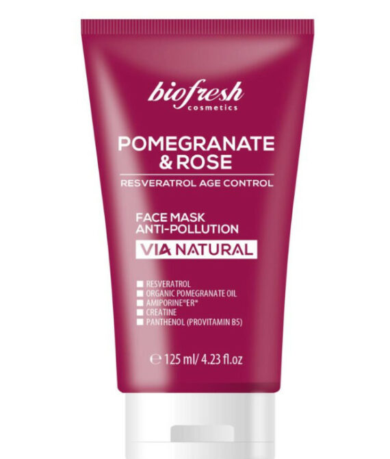 Почистваща маска за лице VIA NATURAL POMEGRANATE AND ROSE 125 ml