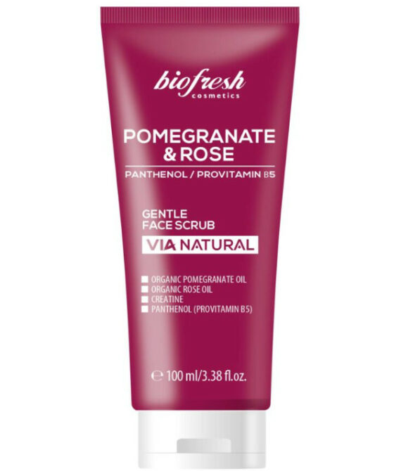 Нежен ексфолиант за лице VIA NATURAL Pomegranate & Rose 100 мл