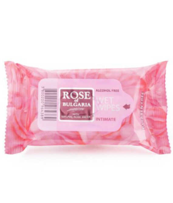 Интимни мокри кърпички ROSE OF BULGARIA 15 бр – Нежна грижа