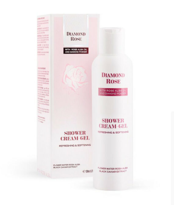 Освежаващ крем-гел за душ DIAMOND ROSE 200 ml – хидратация и сатенена мекота