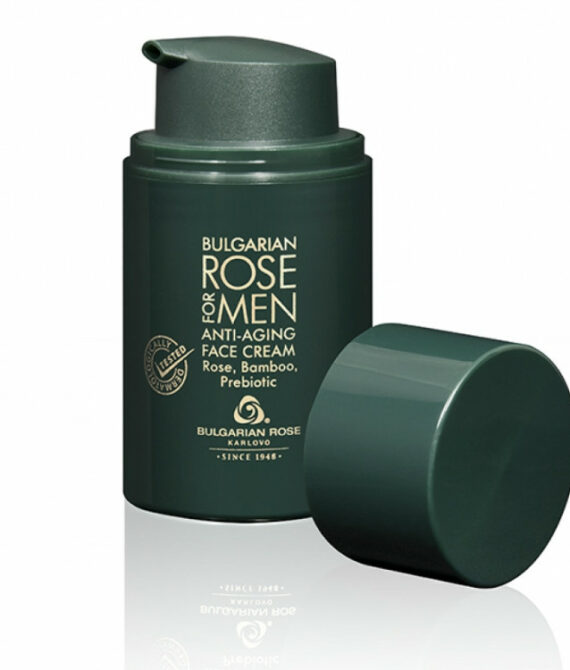 Крем за лице против стареене Bulgarian Rose for Men 50 мл – Подмладяващ с розово масло, витамини A и E