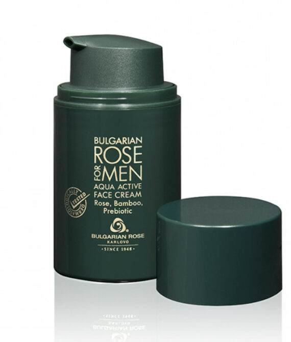 Крем за лице Aqua Active Bulgarian Rose for Men 50 мл – Хидратиращ и възстановяващ с хиалуронова киселина и розово масло